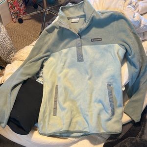 Columbia Fleece 3/4 Snap Pullover, Light Green